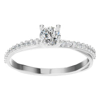 RI-9185 White Gold Ring SET - Front View