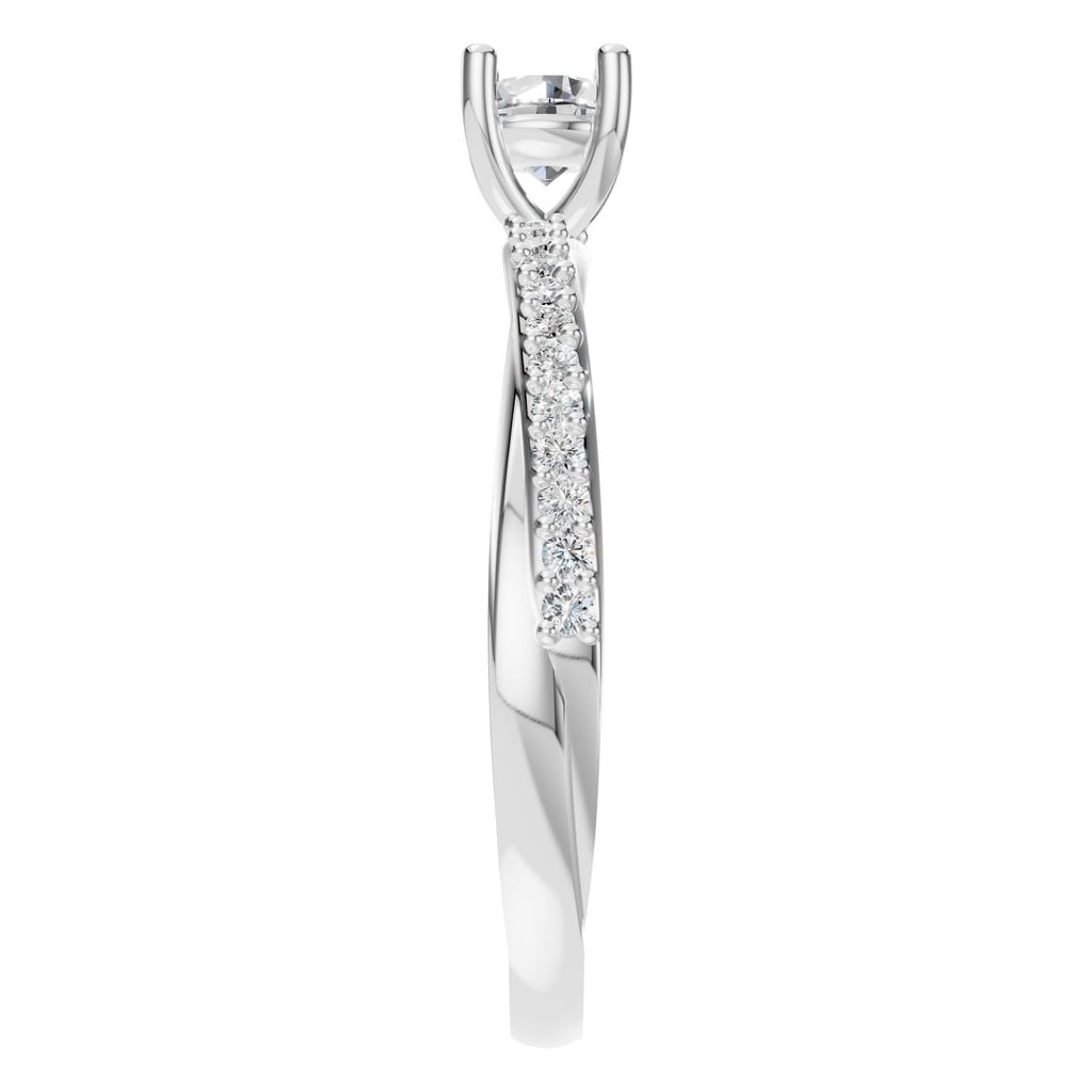 RI-9185 White Gold Ring SET - Side View