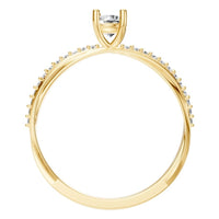 RI-9185 Yellow Gold Ring SET - Top View