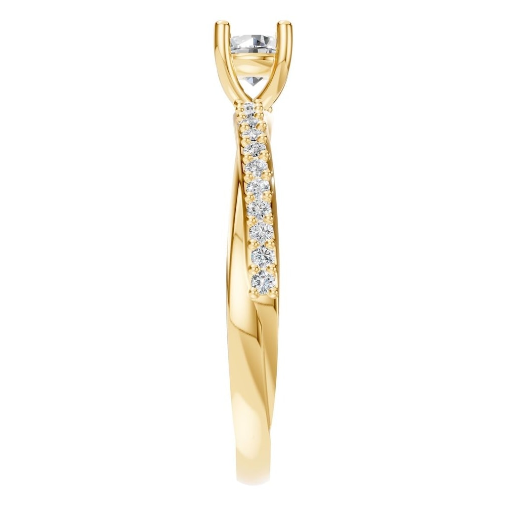 RI-9185 Yellow Gold Ring SET - Side View