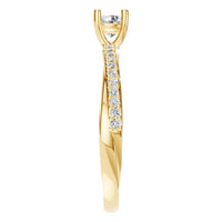 RI-9185 Yellow Gold Ring SET - Side View