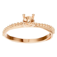 RI-9185 Rose Gold Ring UNSET - Front View