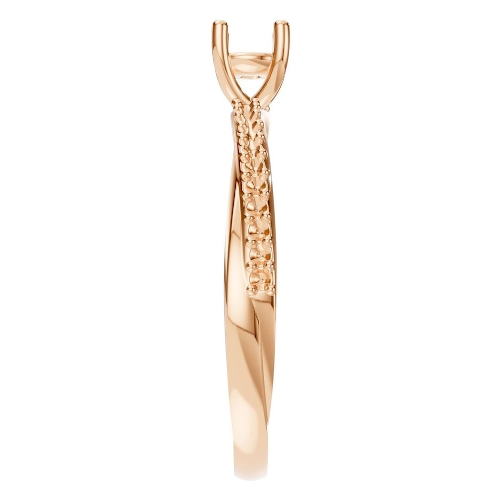 RI-9185 Rose Gold Ring UNSET - Side View