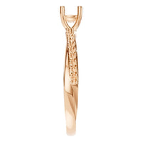 RI-9185 Rose Gold Ring UNSET - Side View