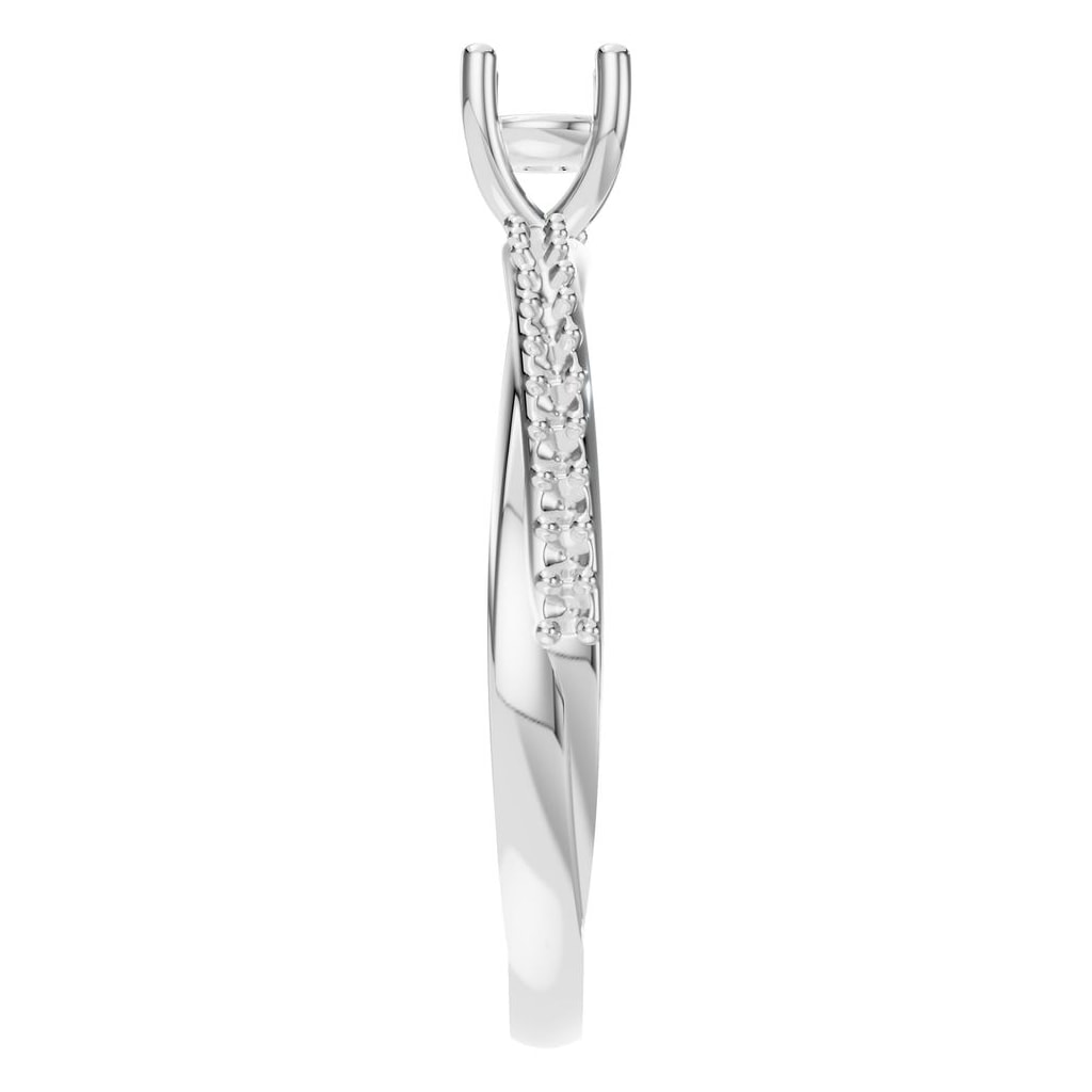 RI-9185 White Gold Ring UNSET - Side View