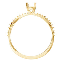RI-9185 Yellow Gold Ring UNSET - Top View