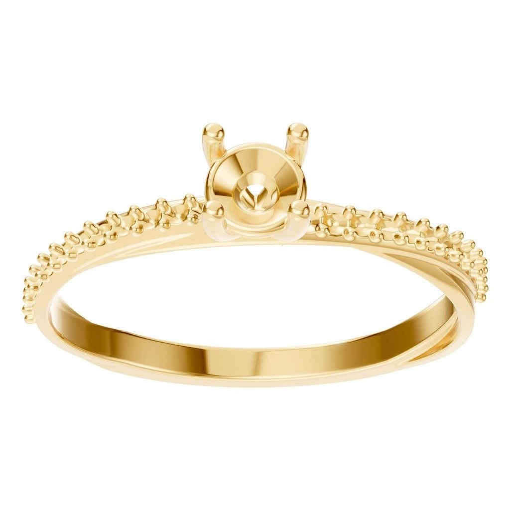 RI-9185 Yellow Gold Ring UNSET - Front View