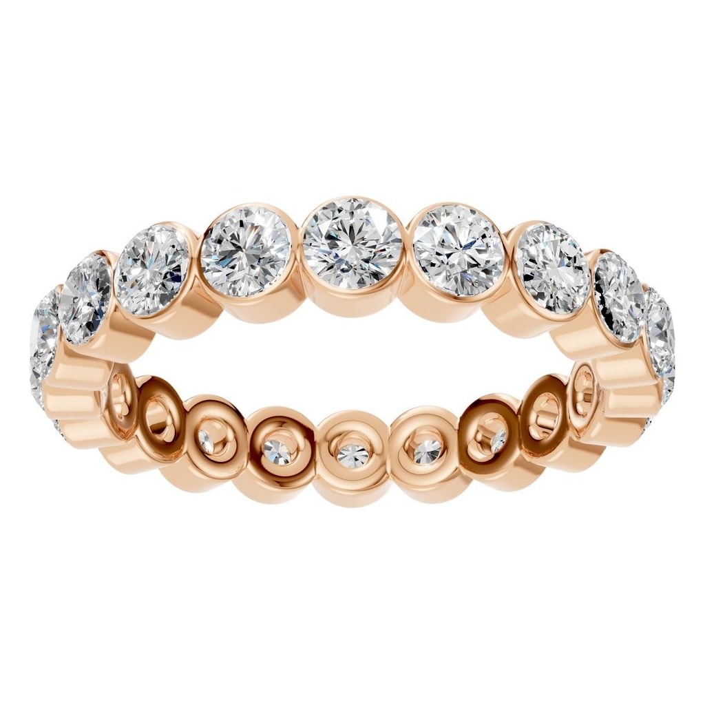 RI-9215 Rose Gold Ring SET - Front View