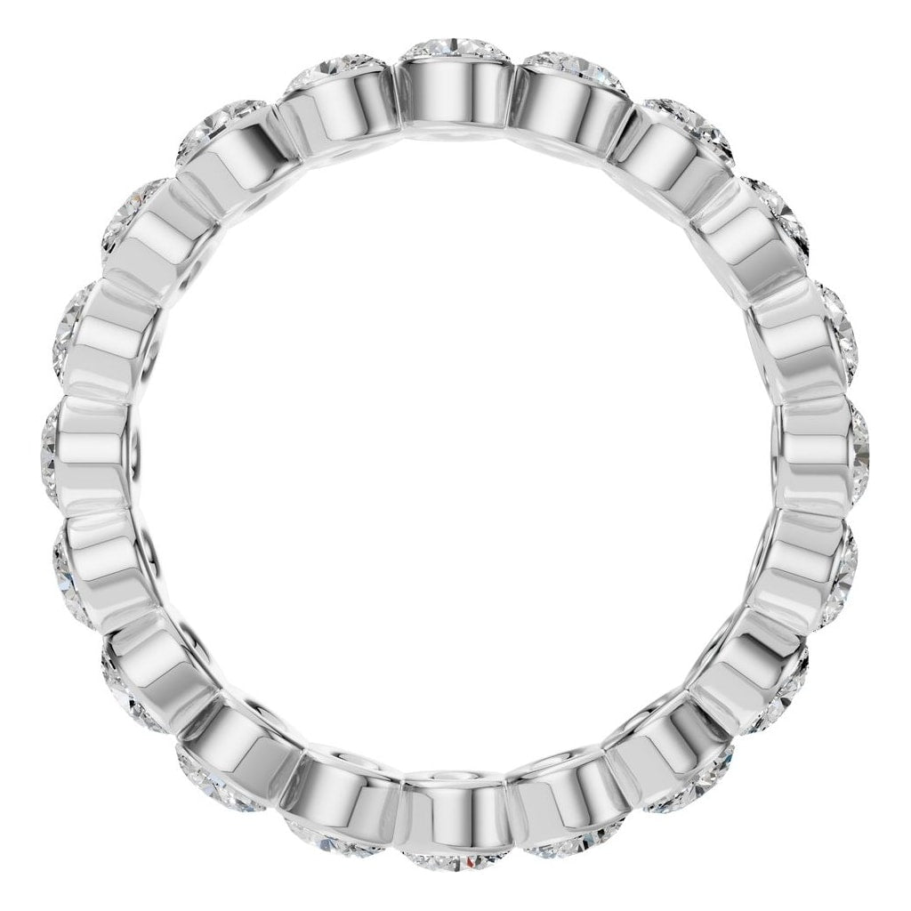 RI-9215 White Gold Ring SET - Top View