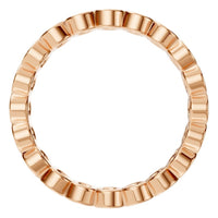 RI-9215 Rose Gold Ring UNSET - Top View