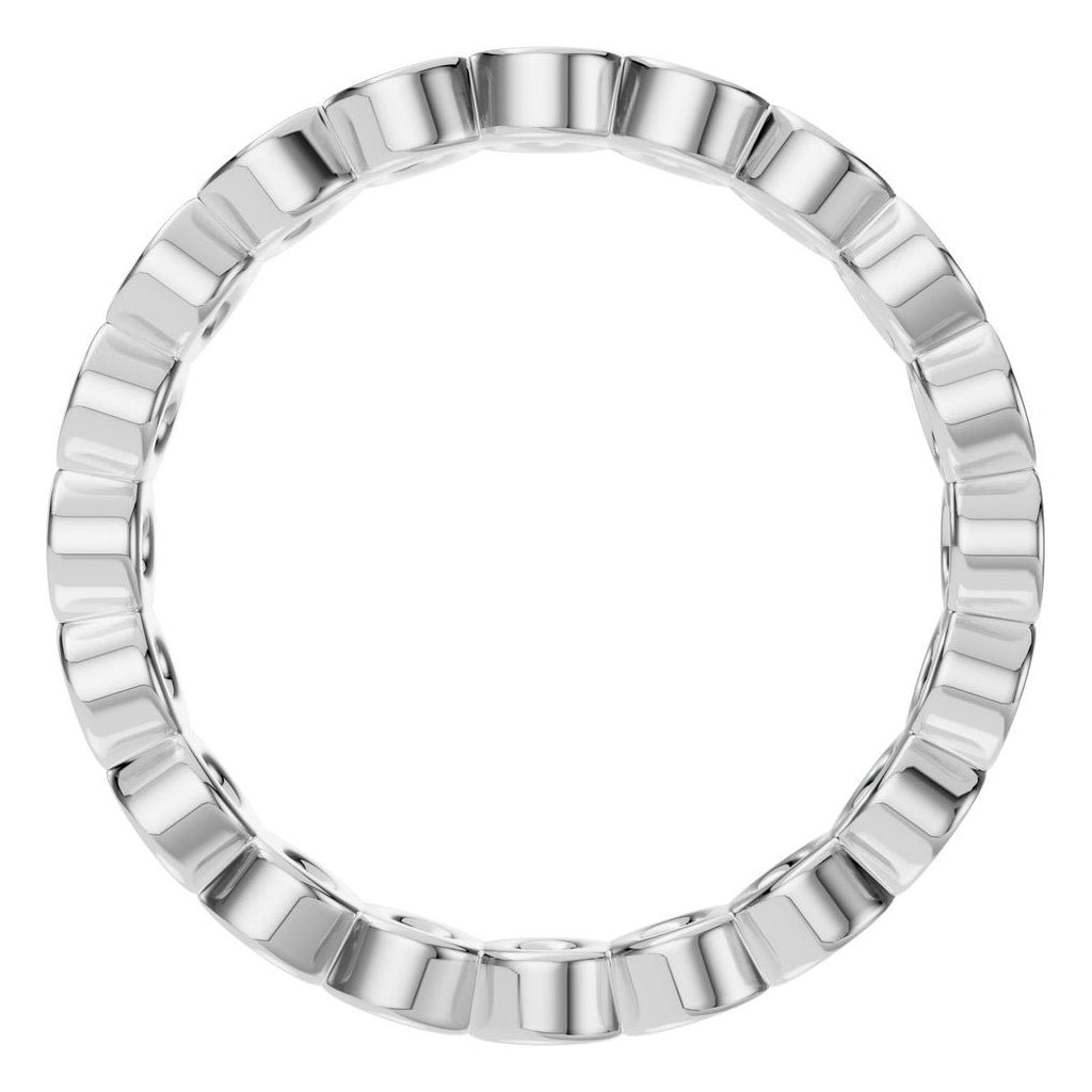 RI-9215 White Gold Ring UNSET - Top View