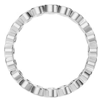 RI-9215 White Gold Ring UNSET - Top View