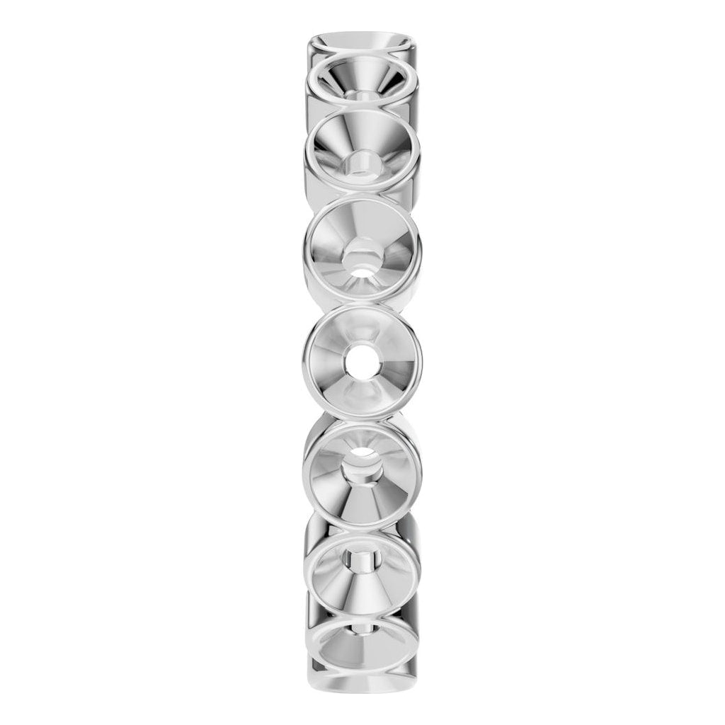 RI-9215 White Gold Ring UNSET - Side View