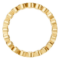 RI-9215 Yellow Gold Ring UNSET - Top View