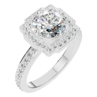 RI-9233 White Gold Ring SET - Main View