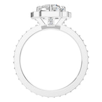 RI-9233 White Gold Ring SET - Top View