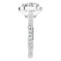 RI-9233 White Gold Ring SET - Side View