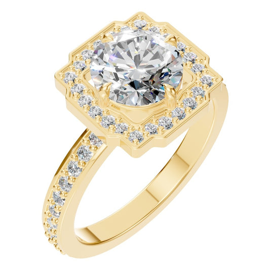 RI-9233 Yellow Gold Ring SET - Main View