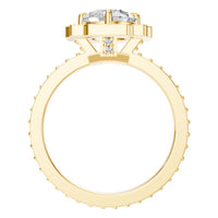 RI-9233 Yellow Gold Ring SET - Top View