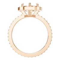 RI-9233 Rose Gold Ring UNSET - Top View