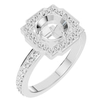 RI-9233 White Gold Ring UNSET - Main View