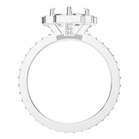 RI-9233 White Gold Ring UNSET - Top View