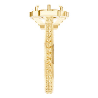 RI-9233 Yellow Gold Ring UNSET - Side View