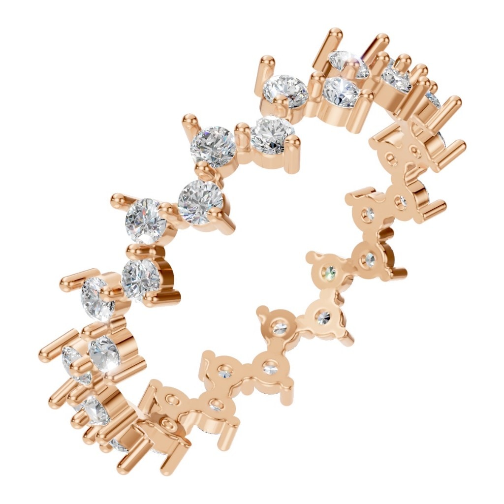 RI-9244 Rose Gold Ring SET - Main View