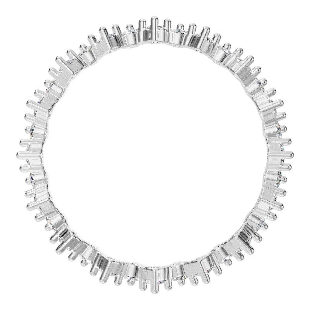 RI-9244 White Gold Ring SET - Top View