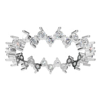 RI-9244 White Gold Ring SET - Front View