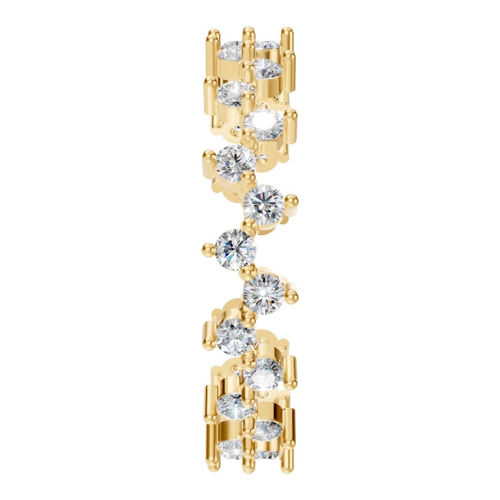 RI-9244 Yellow Gold Ring SET - Side View