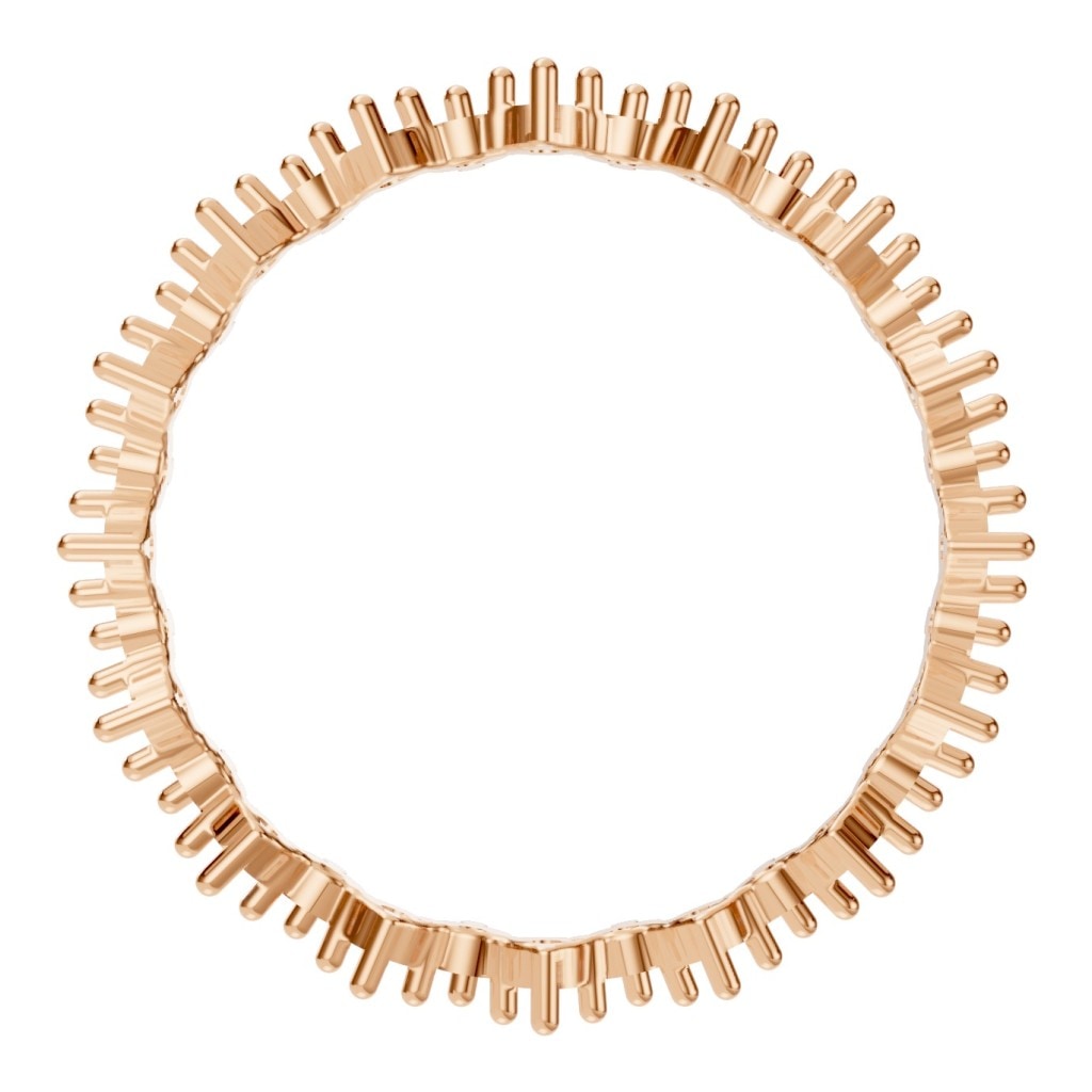 RI-9244 Rose Gold Ring UNSET - Top View