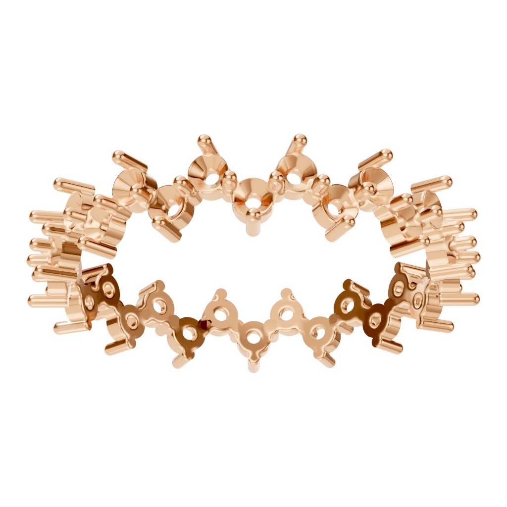 RI-9244 Rose Gold Ring UNSET - Front View