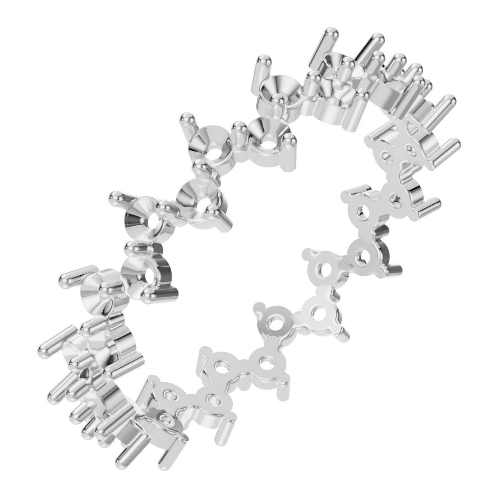 RI-9244 White Gold Ring UNSET - Main View