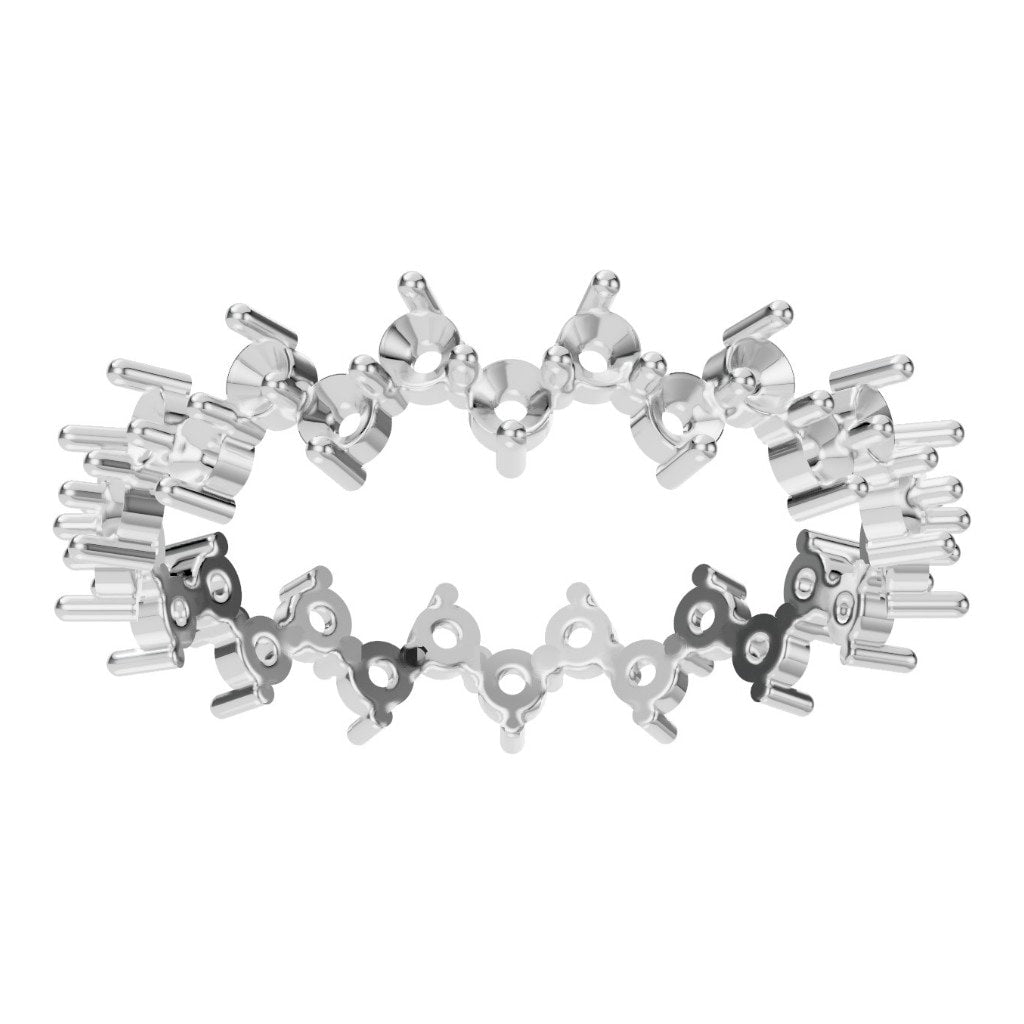 RI-9244 White Gold Ring UNSET - Front View