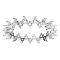 RI-9244 White Gold Ring UNSET - Front View