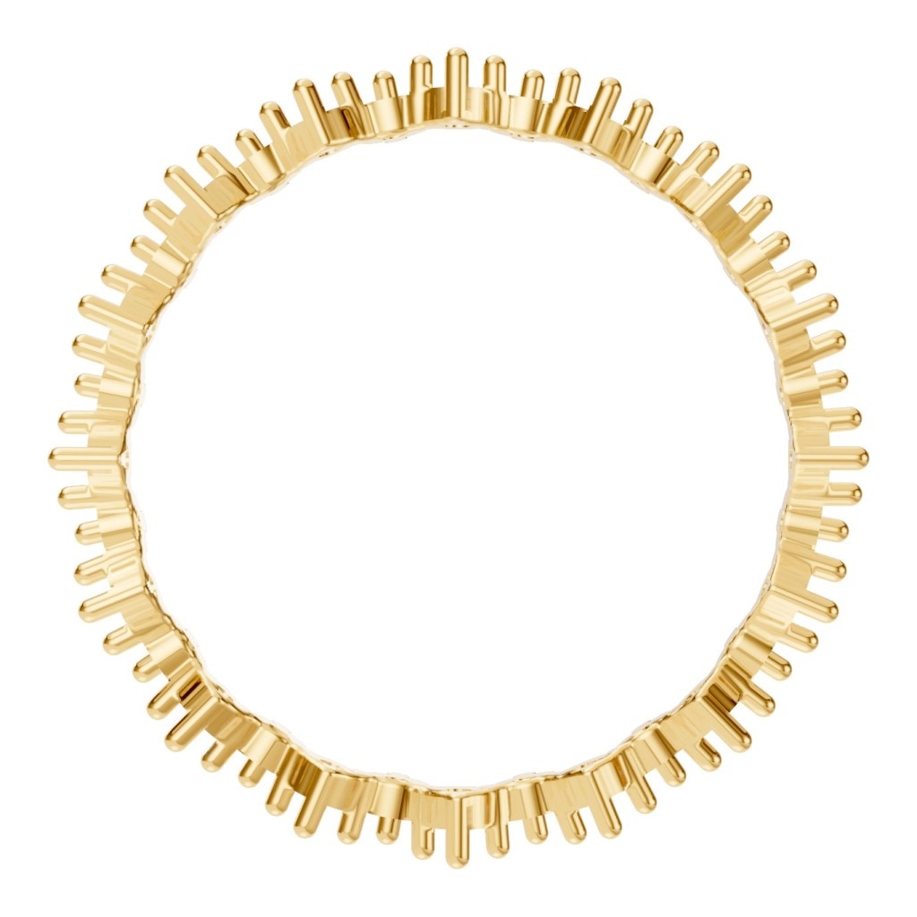 RI-9244 Yellow Gold Ring UNSET - Top View