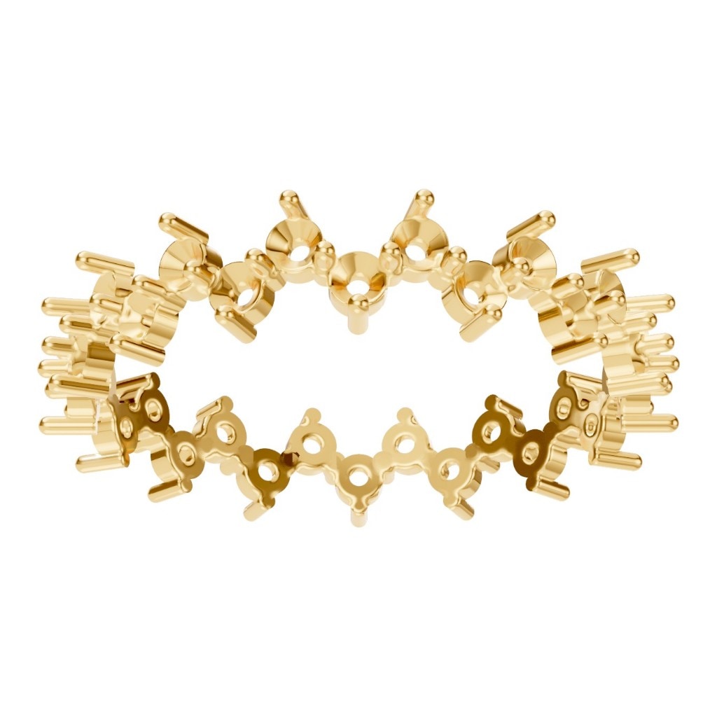 RI-9244 Yellow Gold Ring UNSET - Front View