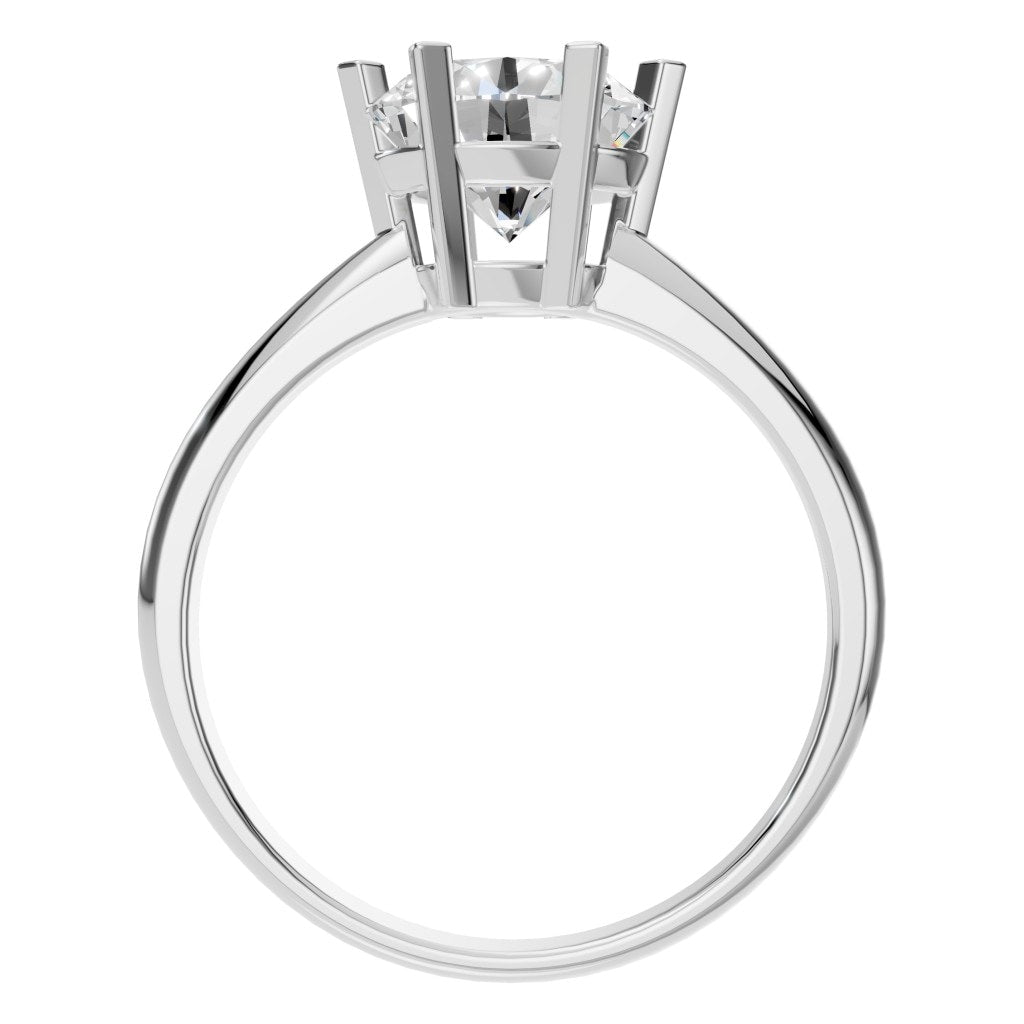 RI-9246 White Gold Ring SET - Top View