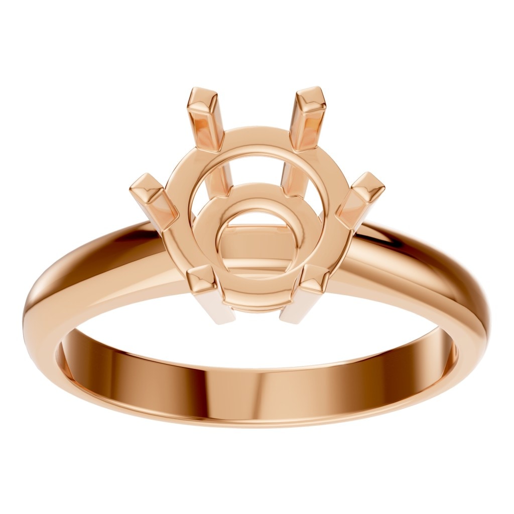 RI-9246 Rose Gold Ring UNSET - Front View