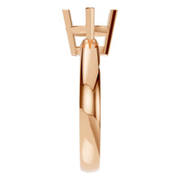 RI-9246 Rose Gold Ring UNSET - Side View