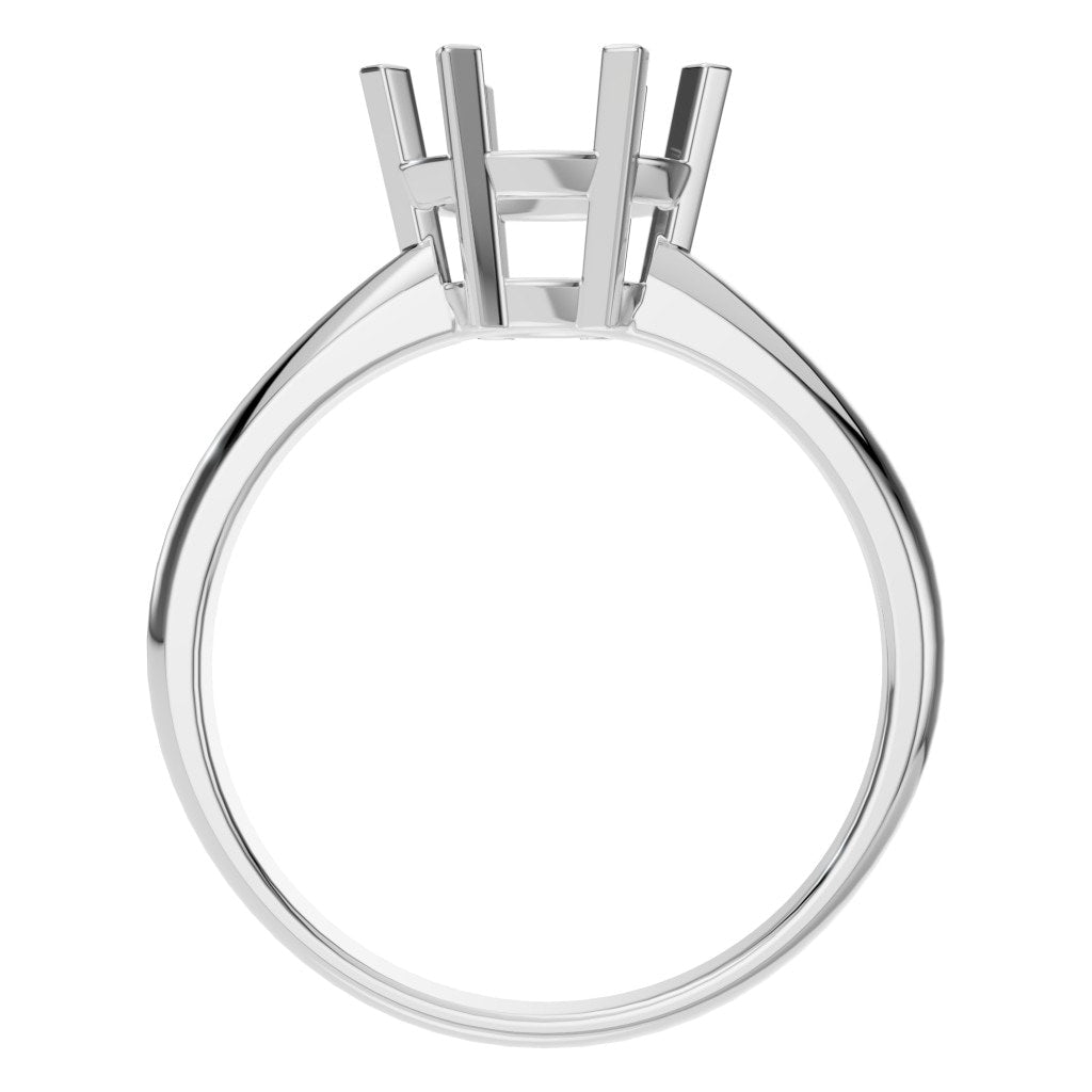RI-9246 White Gold Ring UNSET - Top View