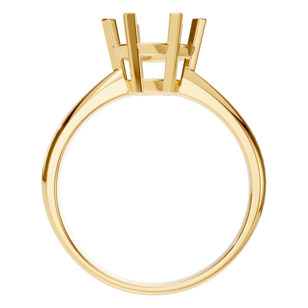RI-9246 Yellow Gold Ring UNSET - Top View