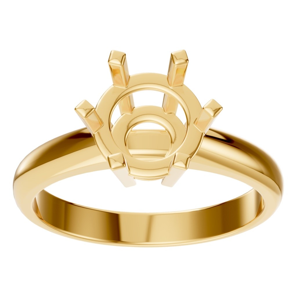 RI-9246 Yellow Gold Ring UNSET - Front View