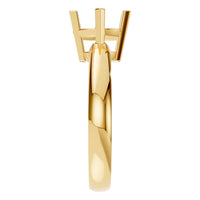 RI-9246 Yellow Gold Ring UNSET - Side View