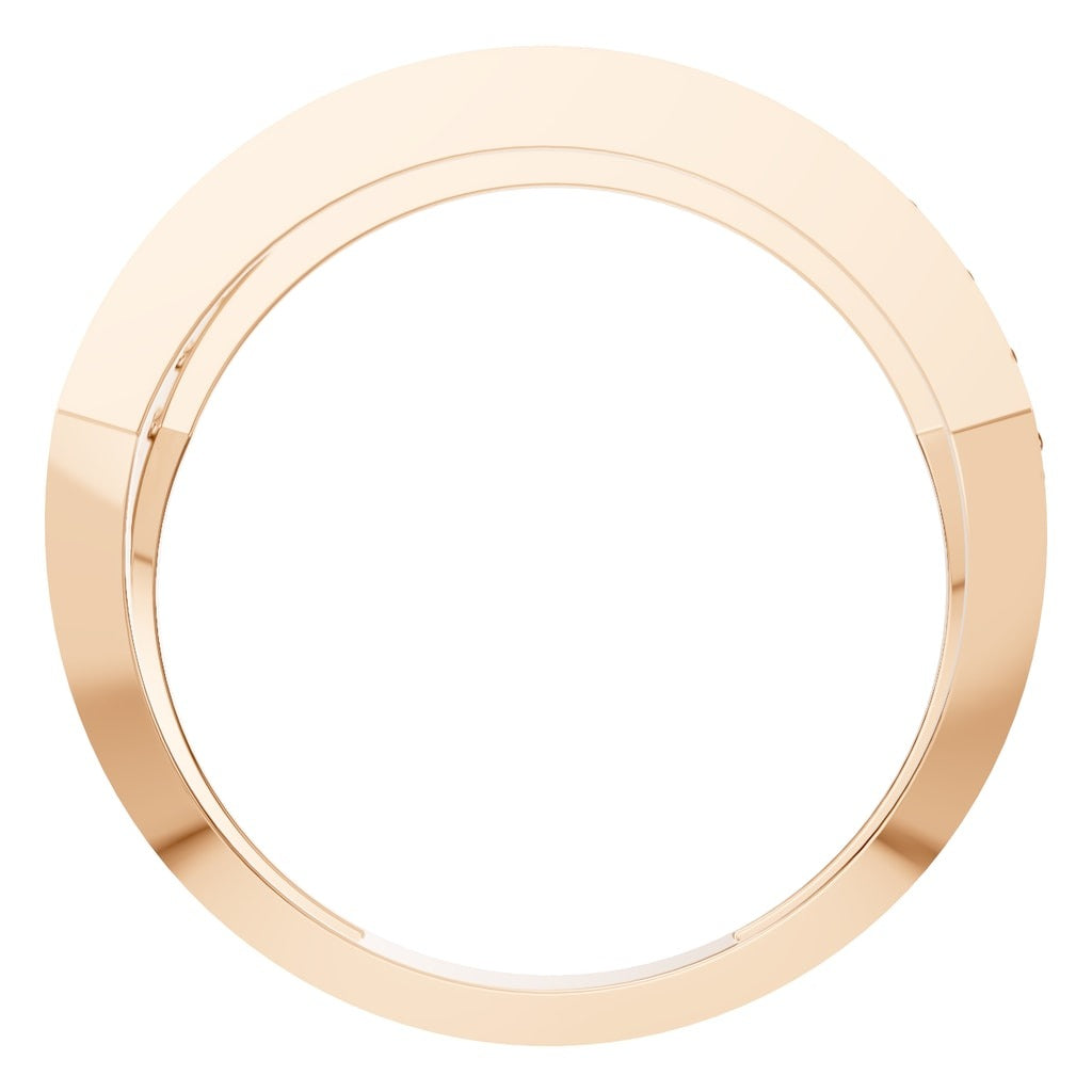 RI-9300 Rose Gold Ring UNSET - Top View