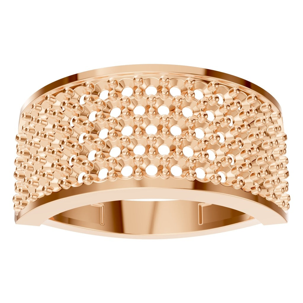 RI-9300 Rose Gold Ring UNSET - Front View