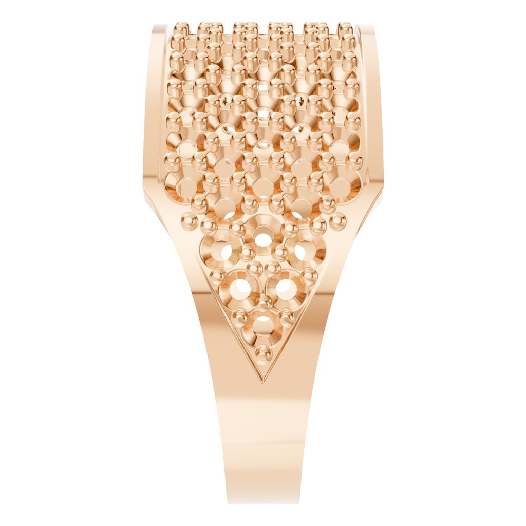 RI-9300 Rose Gold Ring UNSET - Side View
