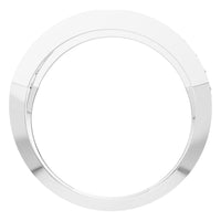 RI-9300 White Gold Ring UNSET - Top View