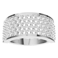 RI-9300 White Gold Ring UNSET - Front View